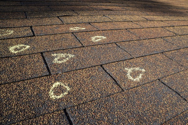 Roof Repair Spots from Hail Damage